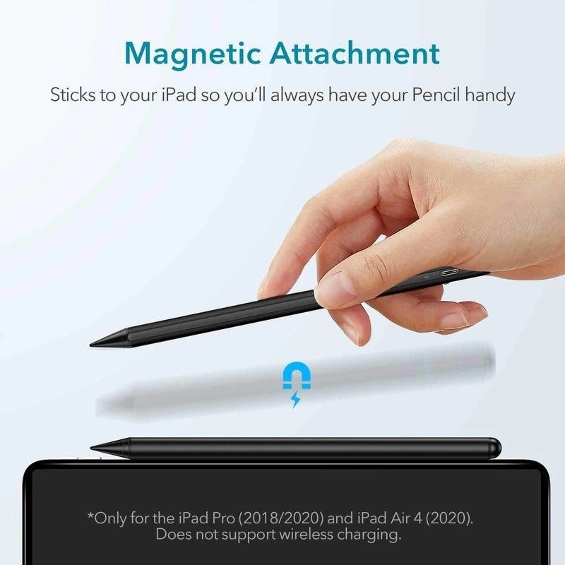 Stylus Magnetisk & Digital Touch-Penn for iPad, Hvit