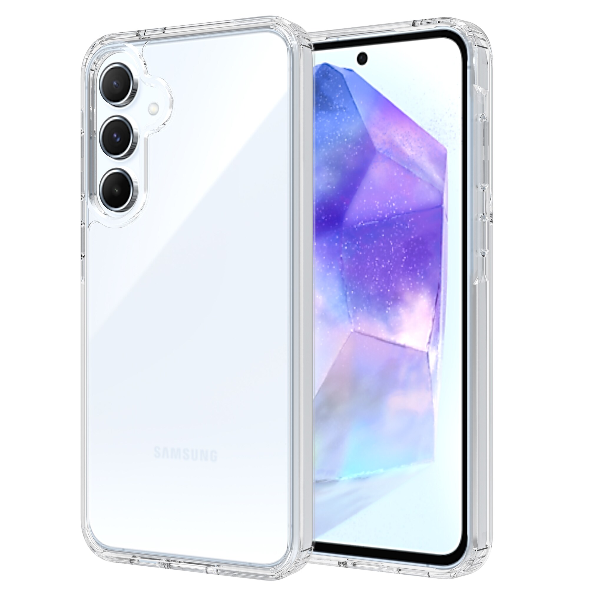 Samsung Galaxy A55 Crystal Hybrid-deksel, Gjennomsiktig