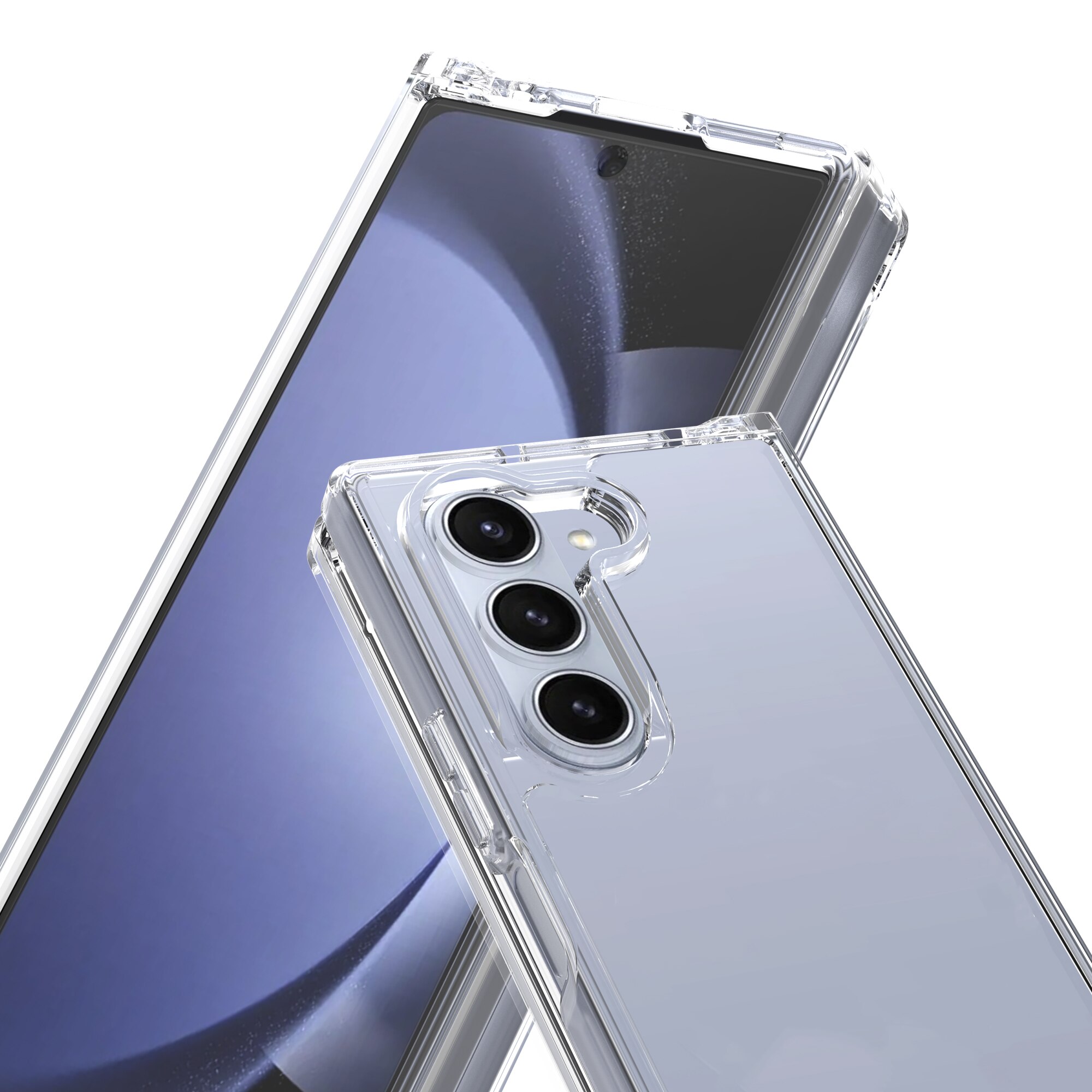 Samsung Galaxy Z Fold 6 Crystal Hybrid-deksel, Gjennomsiktig