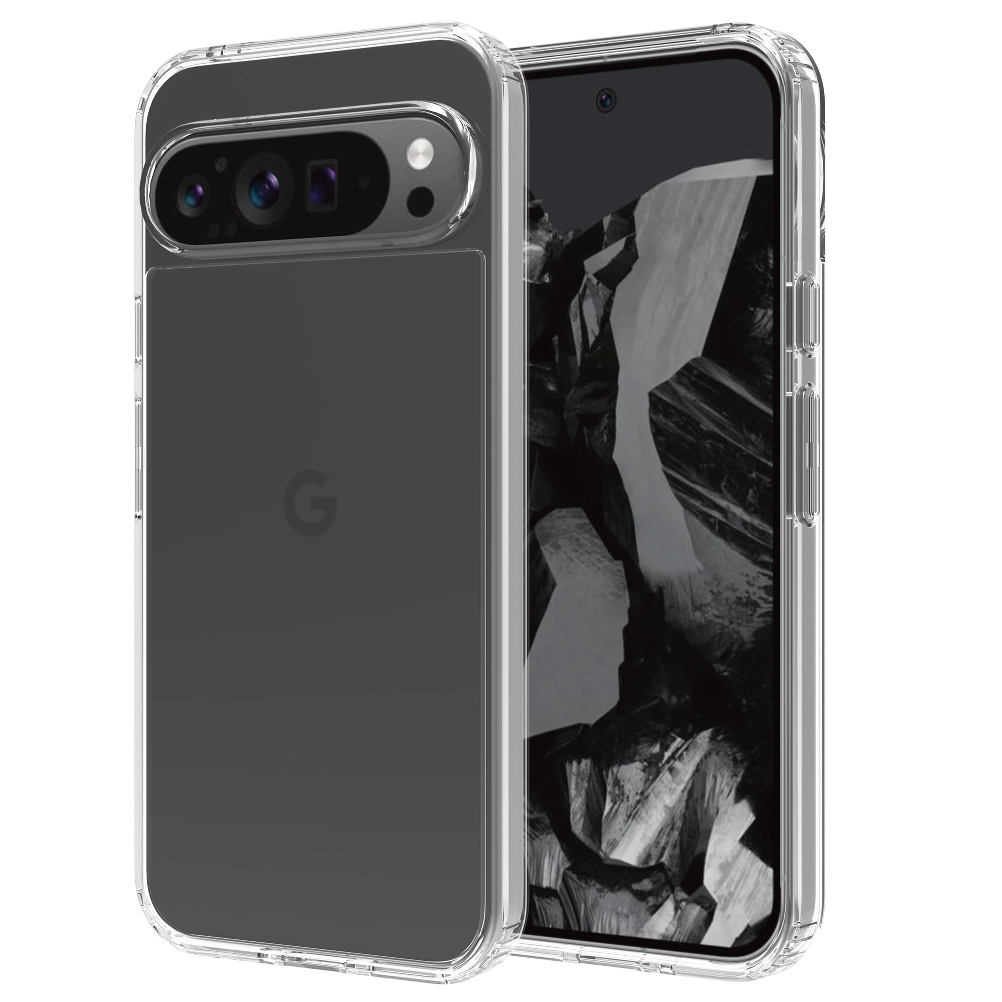 Google Pixel 9 Pro XL Crystal Hybrid-deksel, Gjennomsiktig