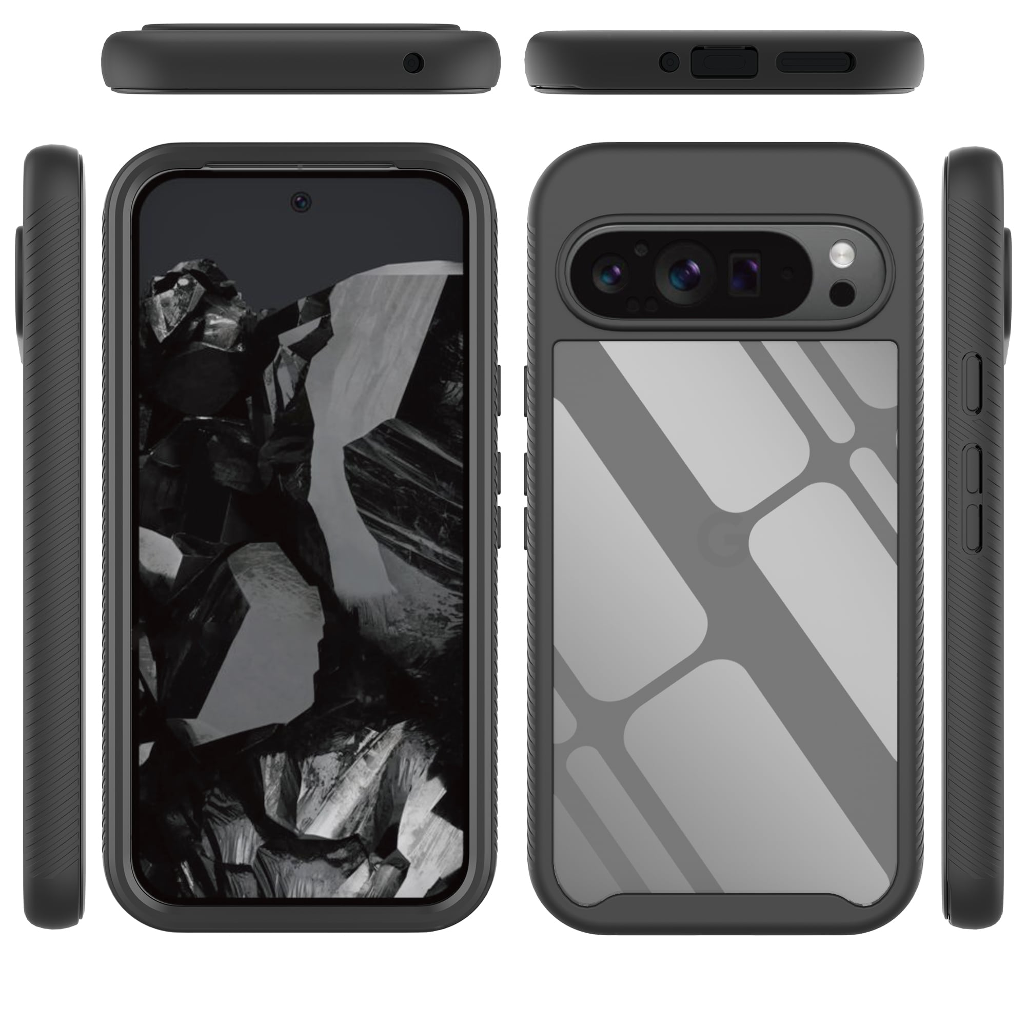 Google Pixel 9 Pro XL Deksel Full Protection, Svart