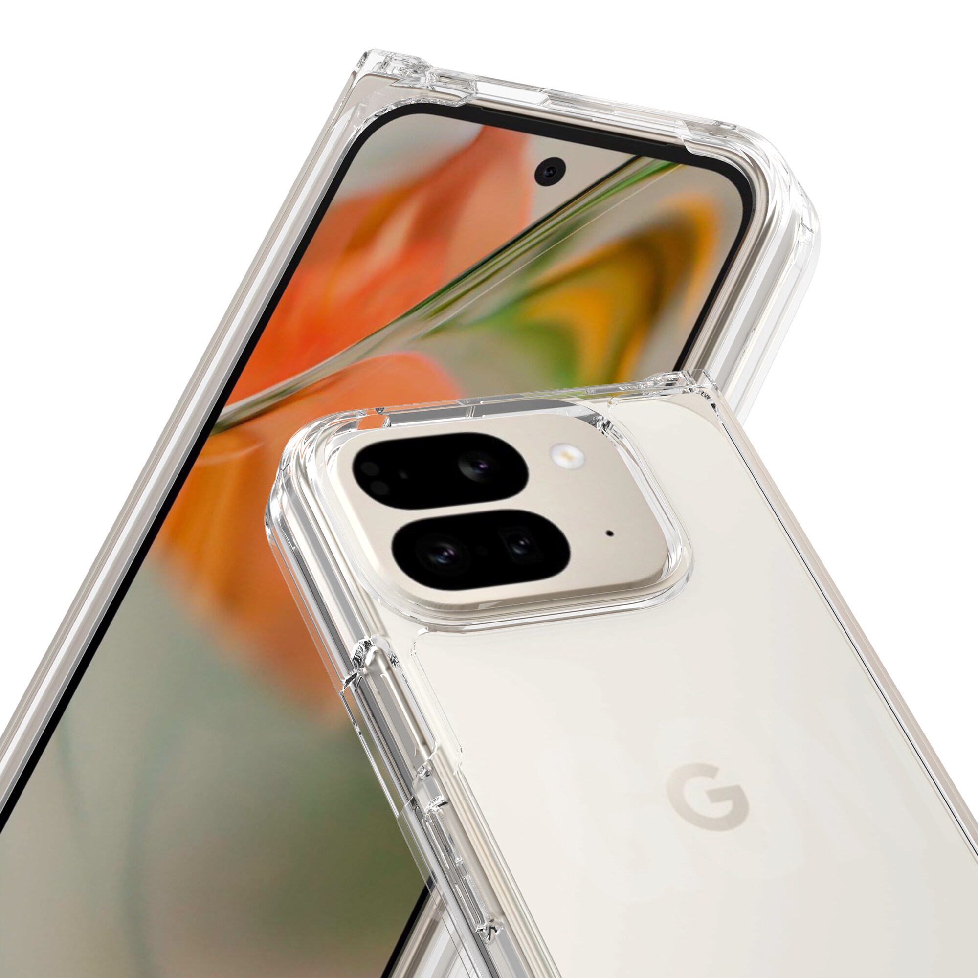 Google Pixel 9 Pro Fold Crystal Hybrid-deksel, Gjennomsiktig