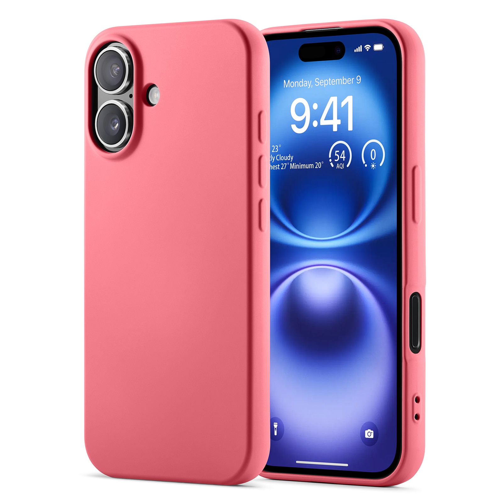 iPhone 16 Deksel i TPU, Cerise