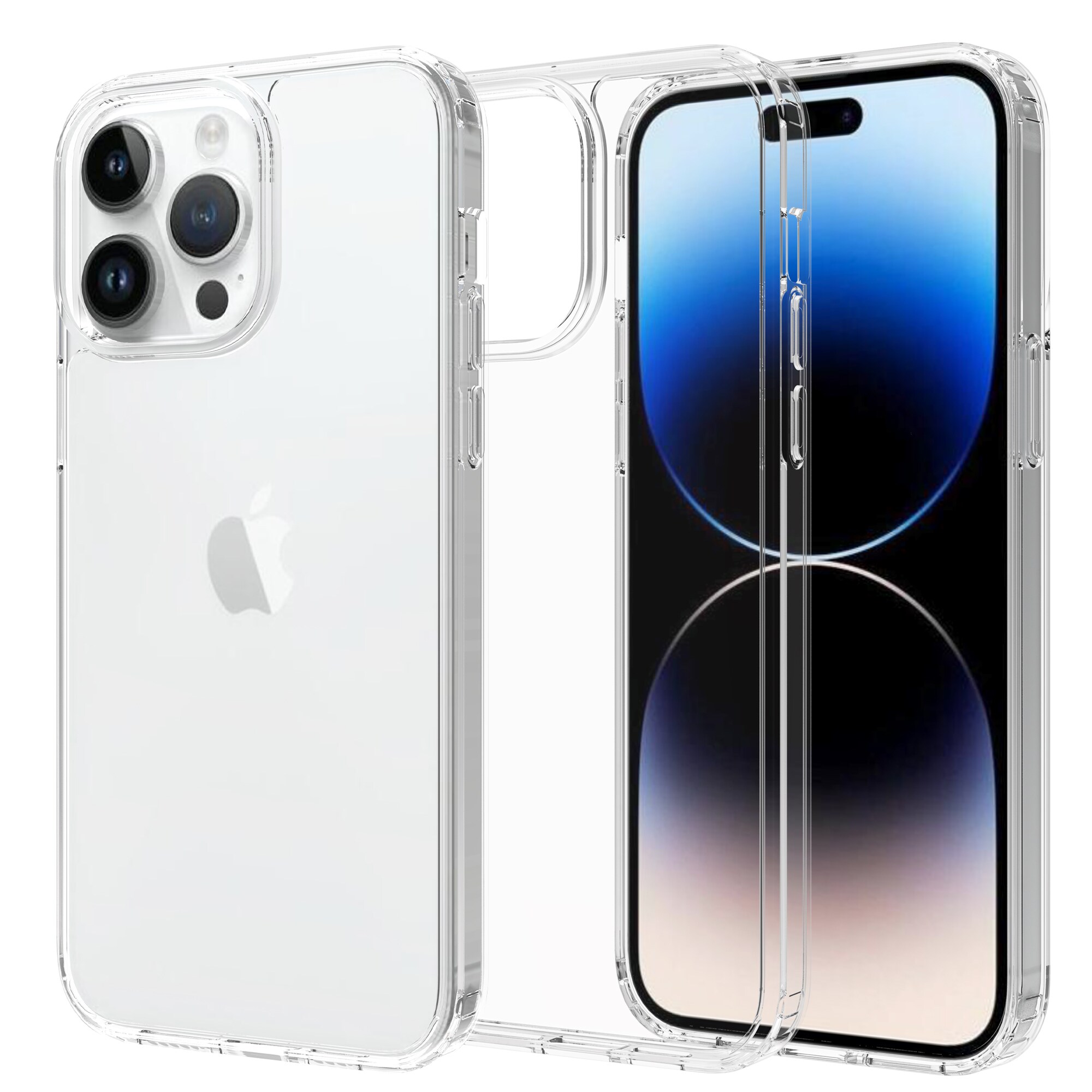 iPhone 14 Pro Max Crystal Hybrid-deksel, Gjennomsiktig