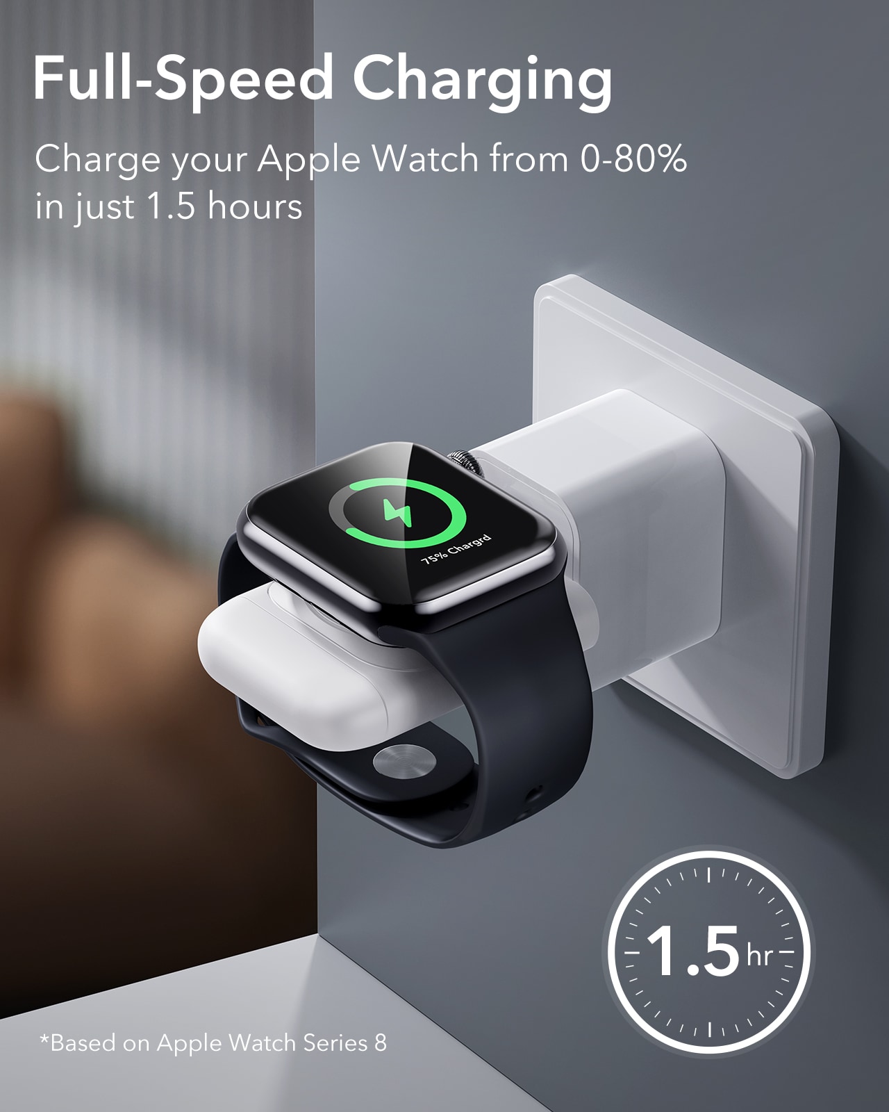 Apple Watch Bærbar lader, Hvit