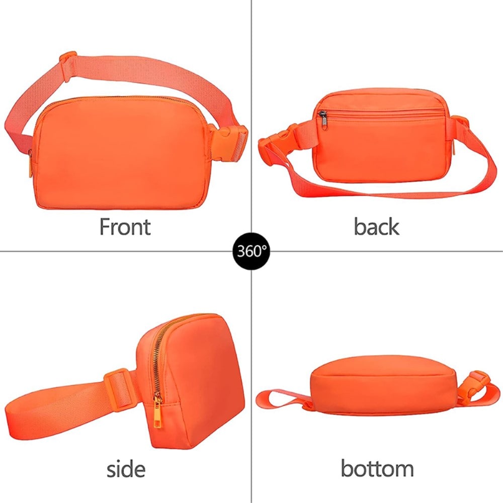 Crossbody-veske i nylon, Oransje