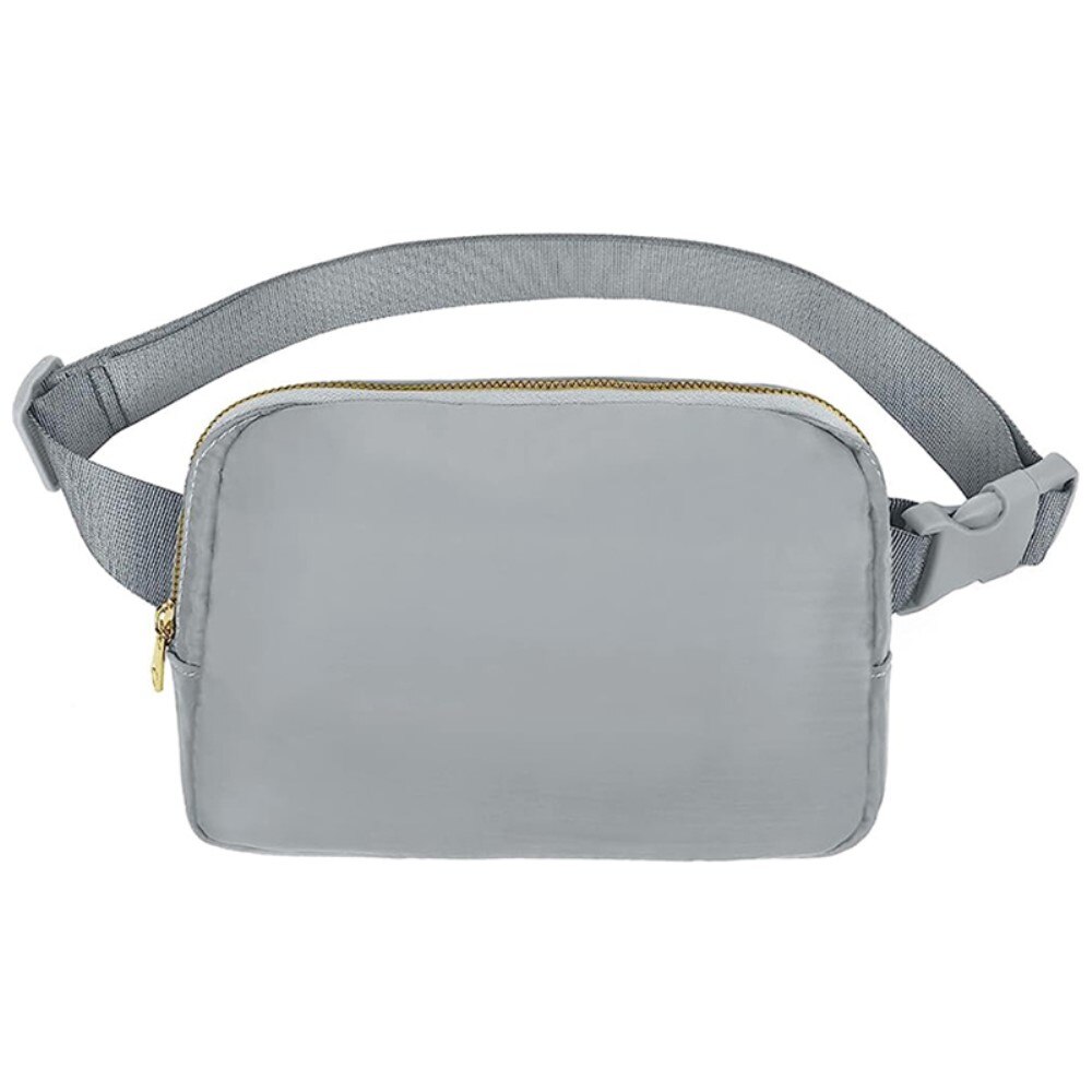 Crossbody-veske i nylon, Grå