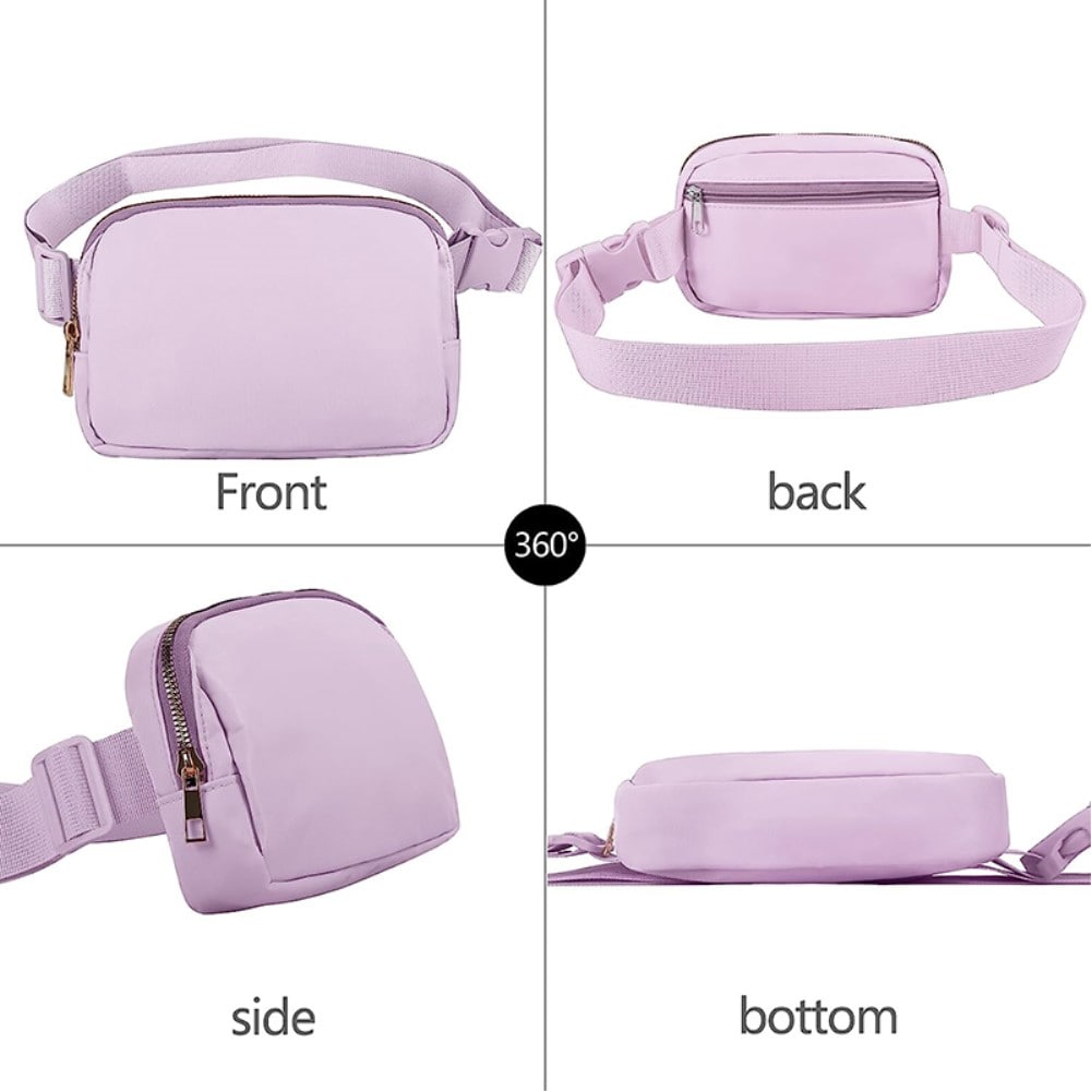 Crossbody-veske i nylon, Lilla