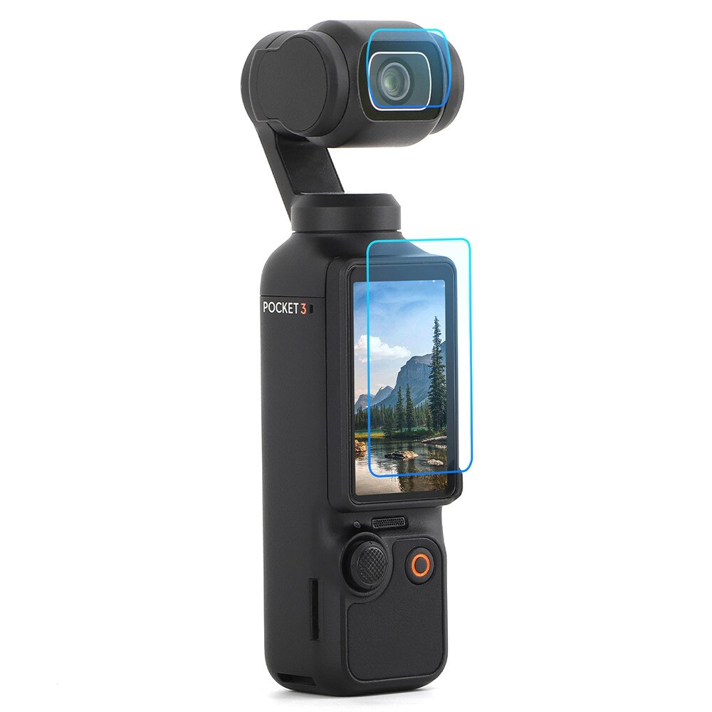 DJI Osmo Pocket 3 Skjermbeskytter & Linsebeskytter i Herdet Glass