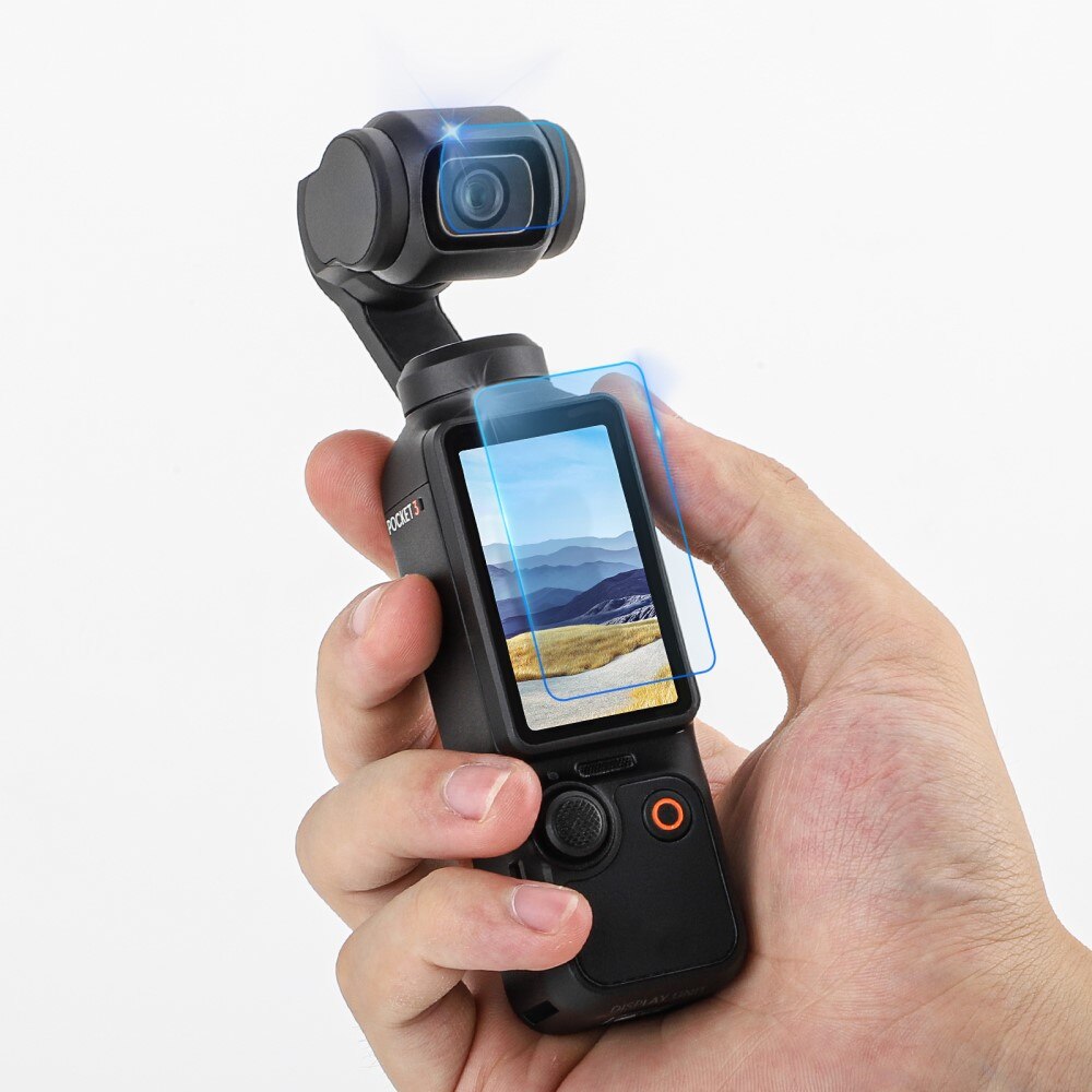 DJI Osmo Pocket 3 Skjermbeskytter & Linsebeskytter i Herdet Glass