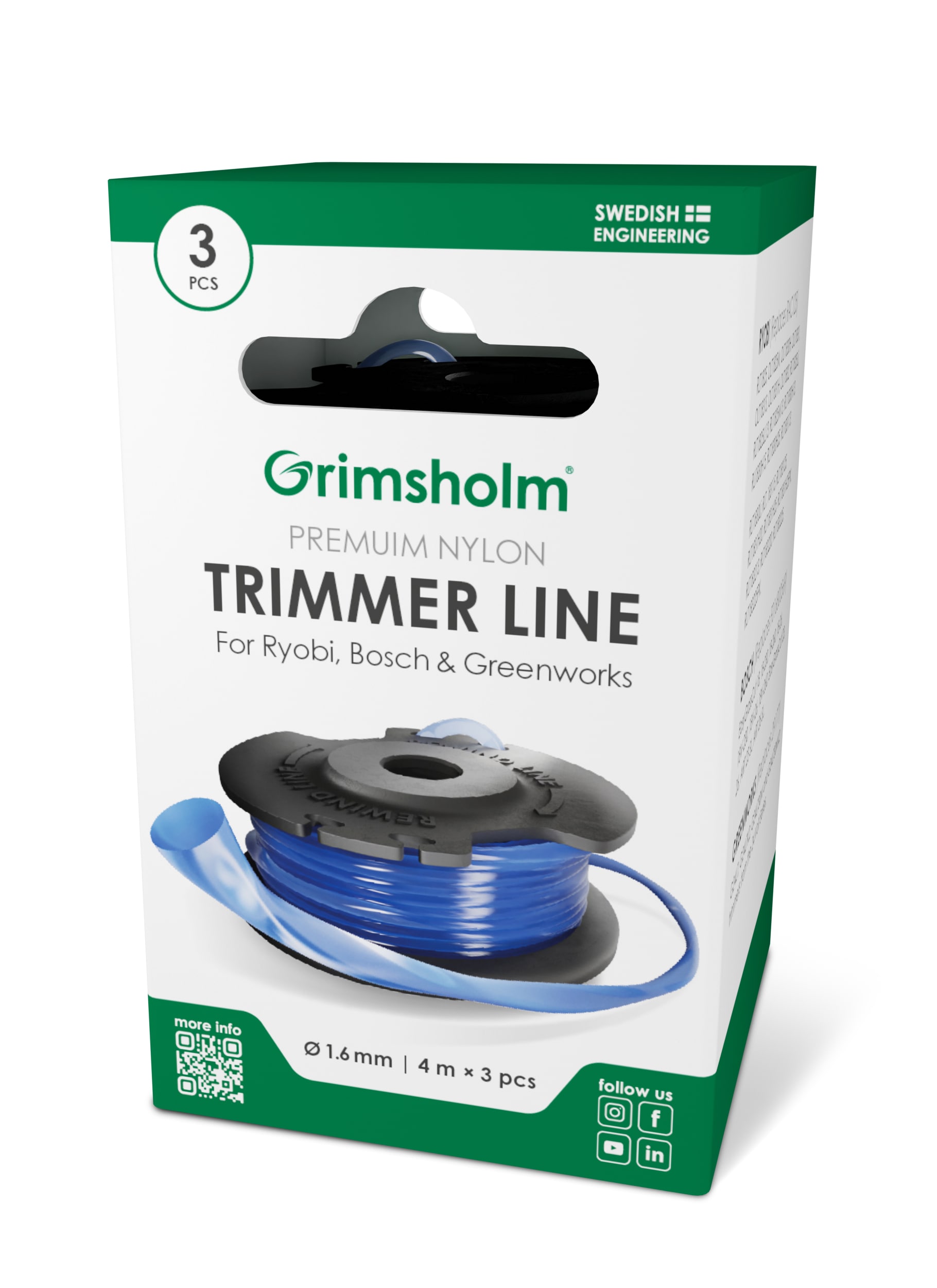 Stiga Trimmertråd Premium Nylon 4m (3-pack)