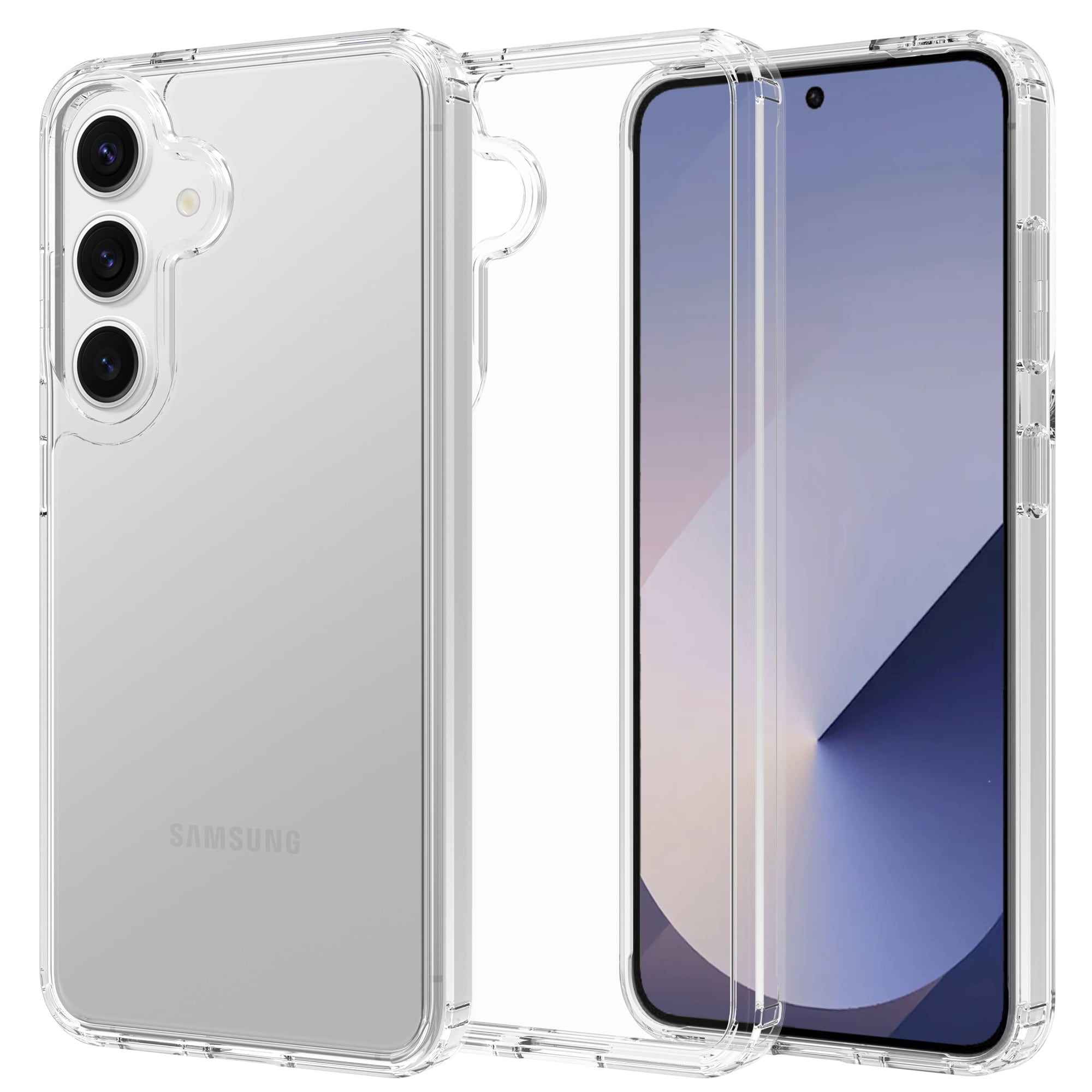 Samsung Galaxy S25 Crystal Hybrid-deksel, Gjennomsiktig