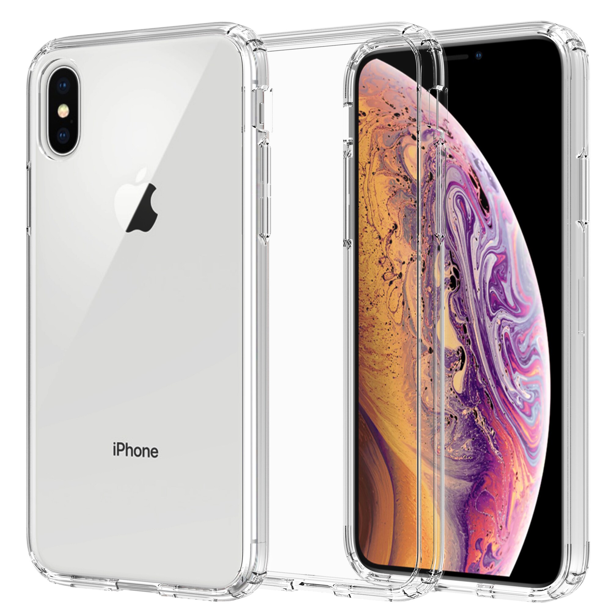 iPhone X/XS Crystal Hybrid-deksel, Gjennomsiktig