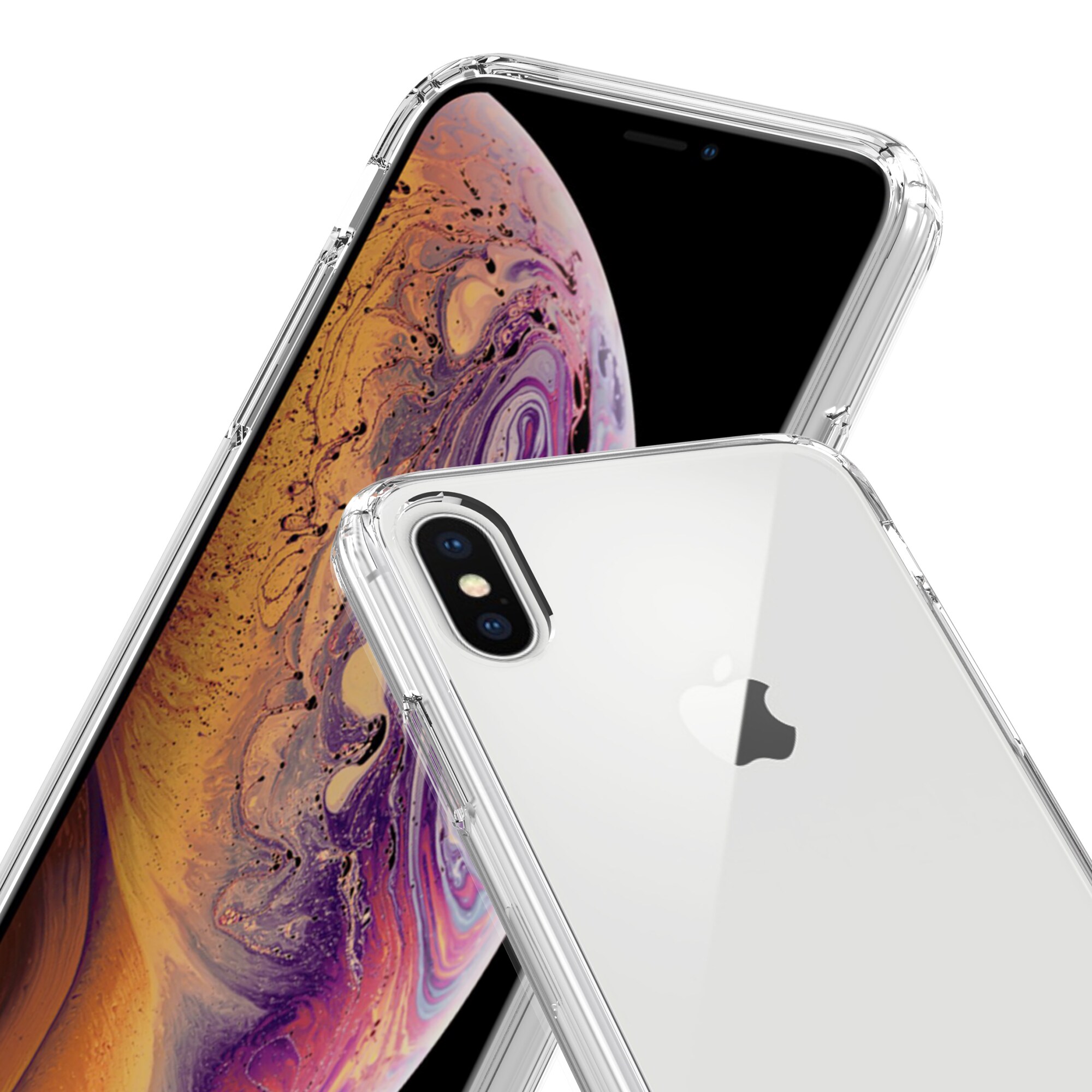 iPhone X/XS Crystal Hybrid-deksel, Gjennomsiktig