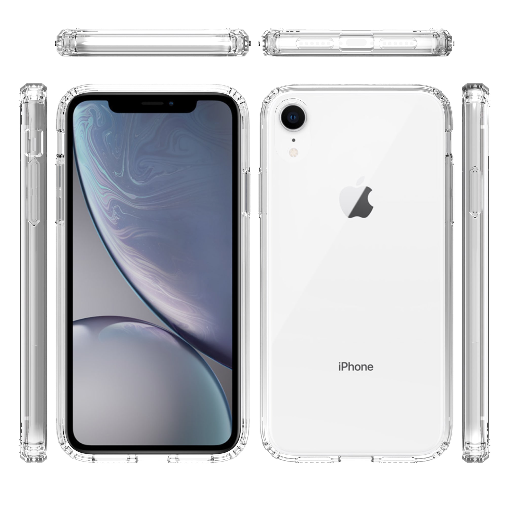 iPhone Xr Crystal Hybrid-deksel, Gjennomsiktig