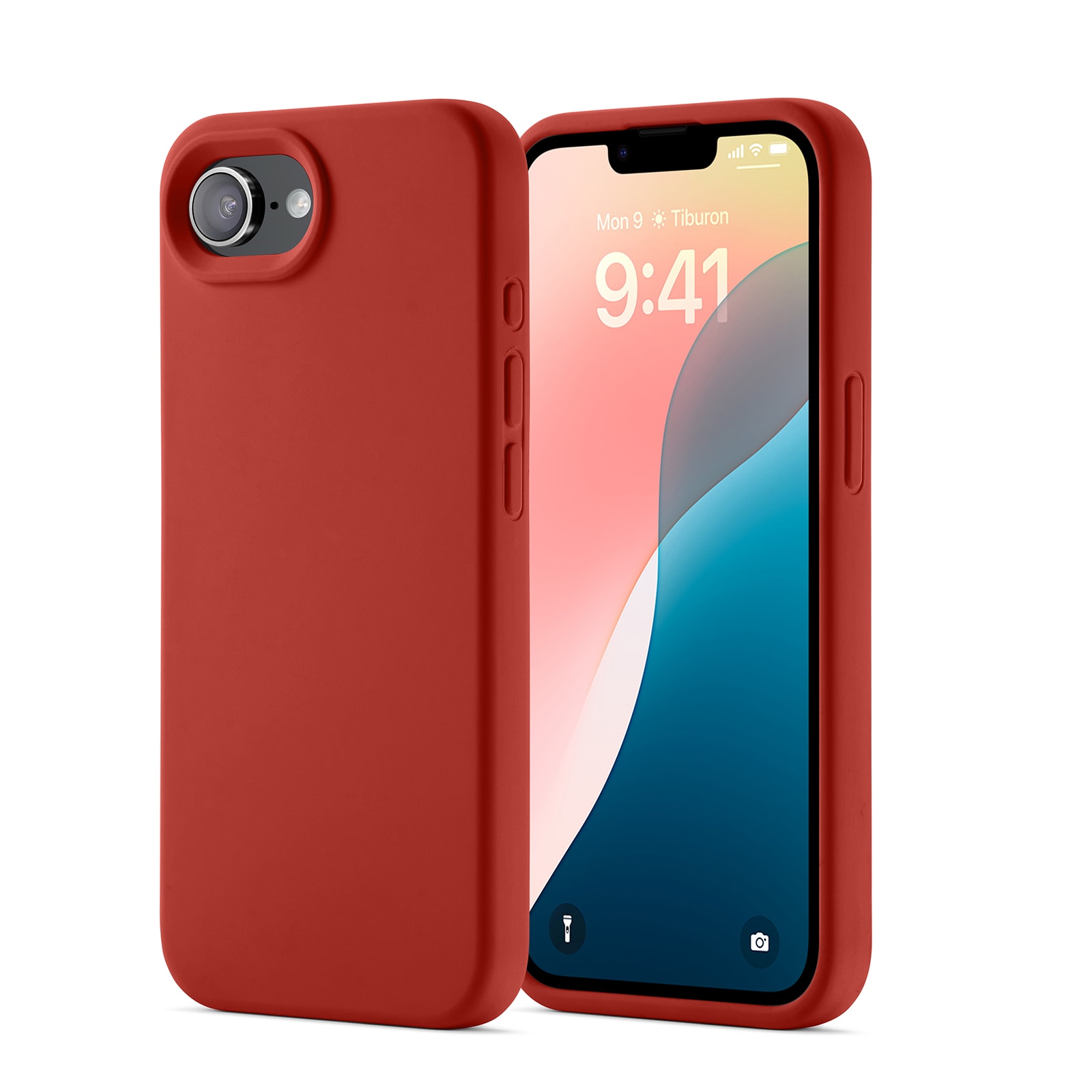 iPhone 16e Magnetisk silikon-deksel , Lava Red