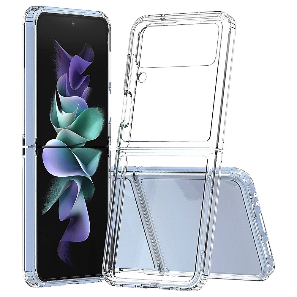 Samsung Galaxy Z Flip 4 Crystal Hybrid-deksel, Gjennomsiktig