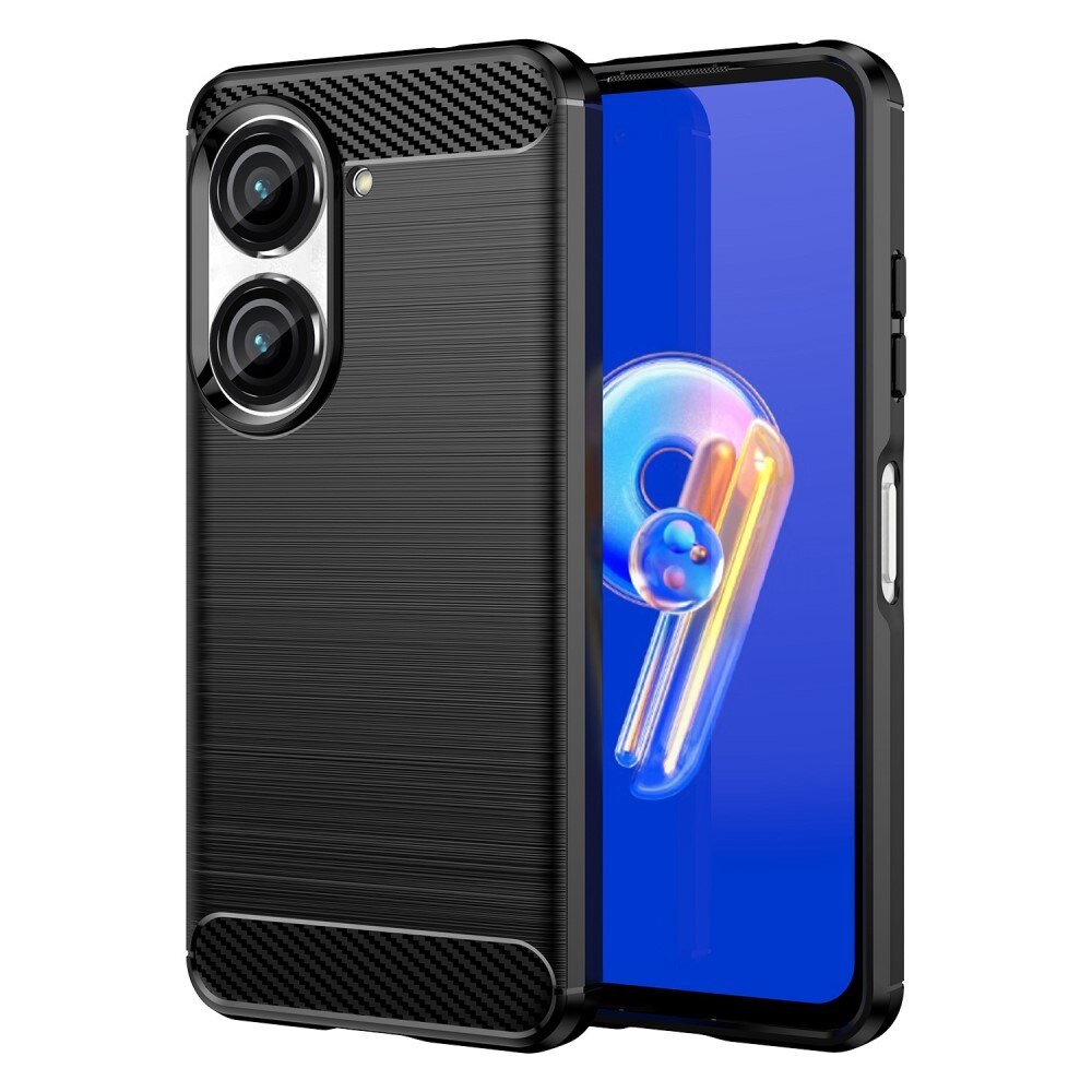 Asus ZenFone 9 TPU-deksel Brushed, Svart