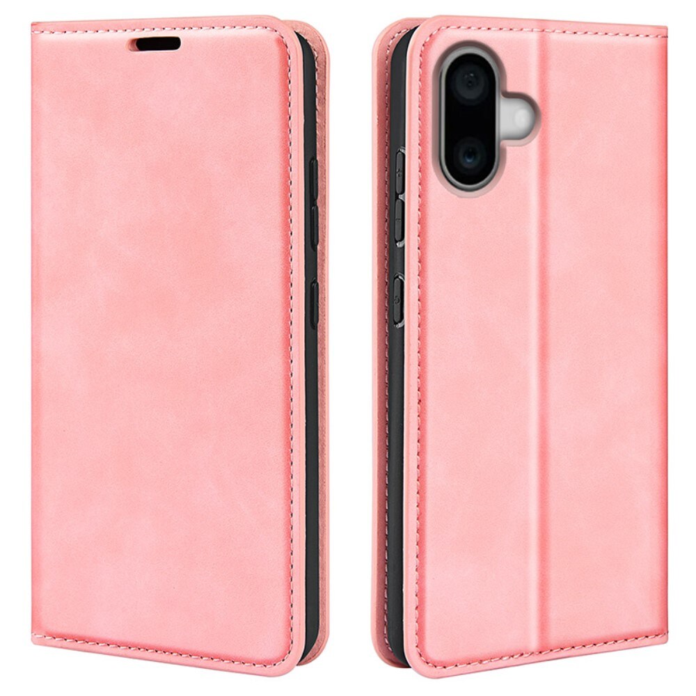 iPhone 16 Slankt etui med kortlomme, Rosa