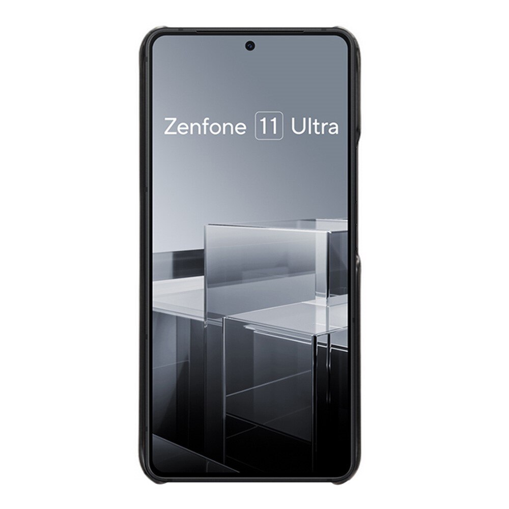 Asus Zenfone 11 Ultra Stilig deksel med 2 kortlommer, Svart