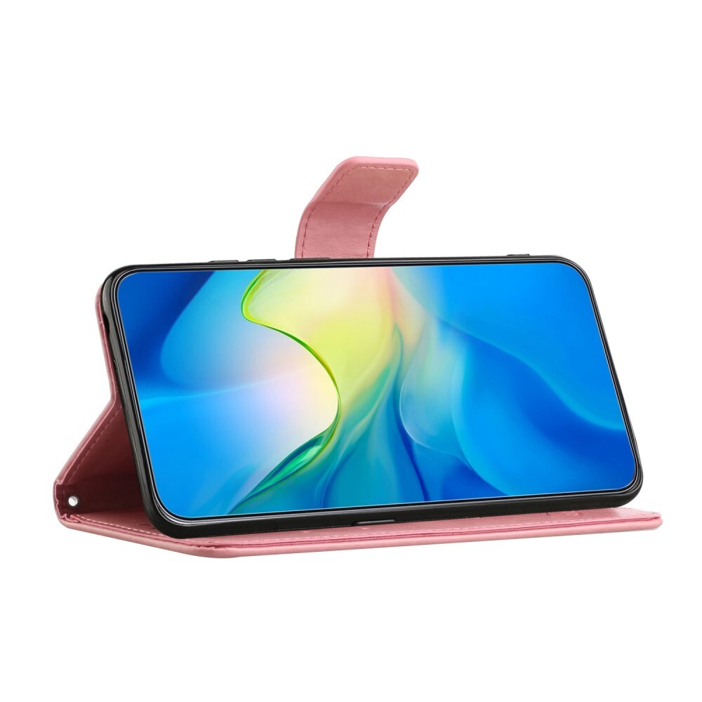 Samsung Galaxy A04 Mobiletui med sommerfugler, Rosa