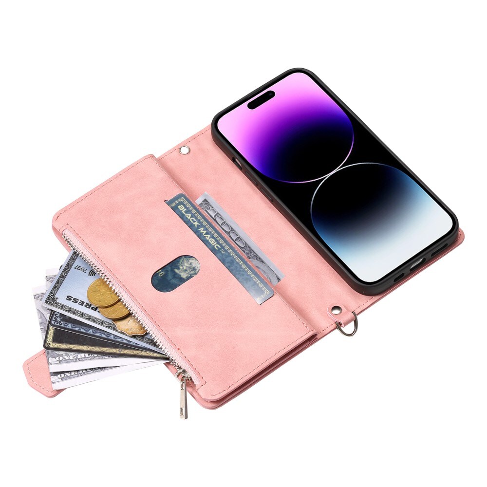 iPhone 16 Pro Max Vattert lommebokveske, Rosa