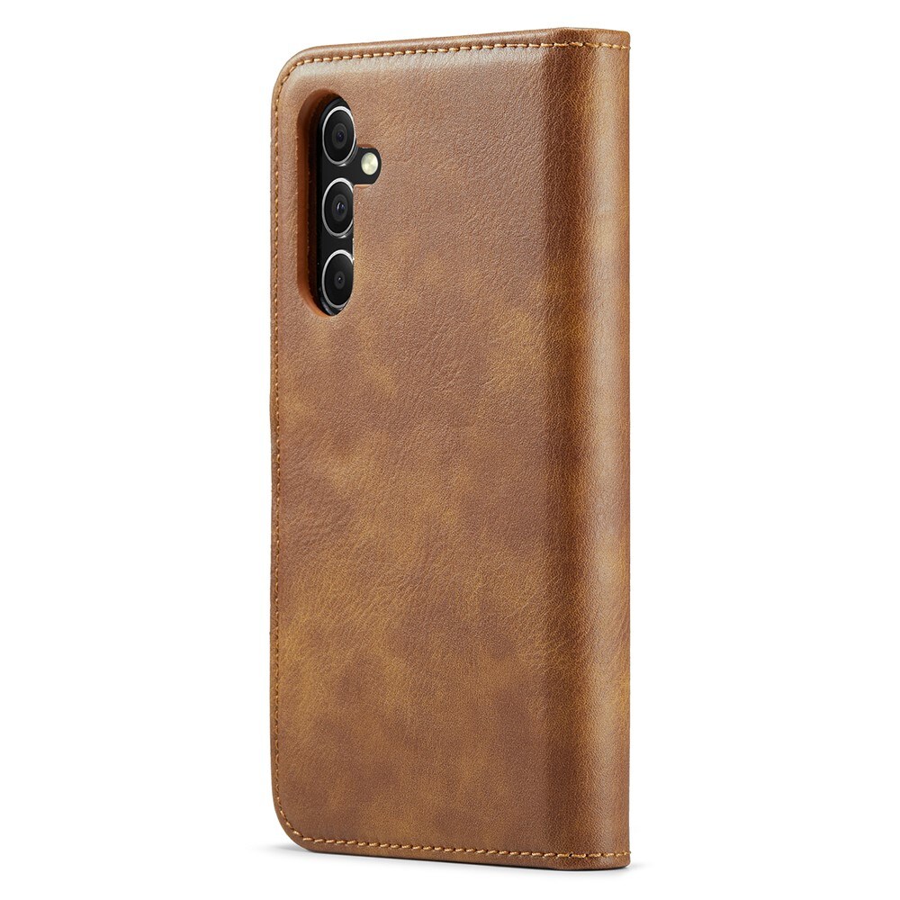 Samsung Galaxy S25 Plus Lommeboketui med avtakbart deksel, Cognac