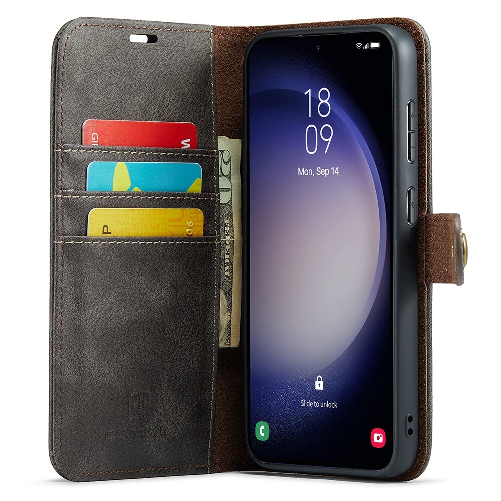 Samsung Galaxy S25 Plus Lommeboketui med avtakbart deksel, Brown