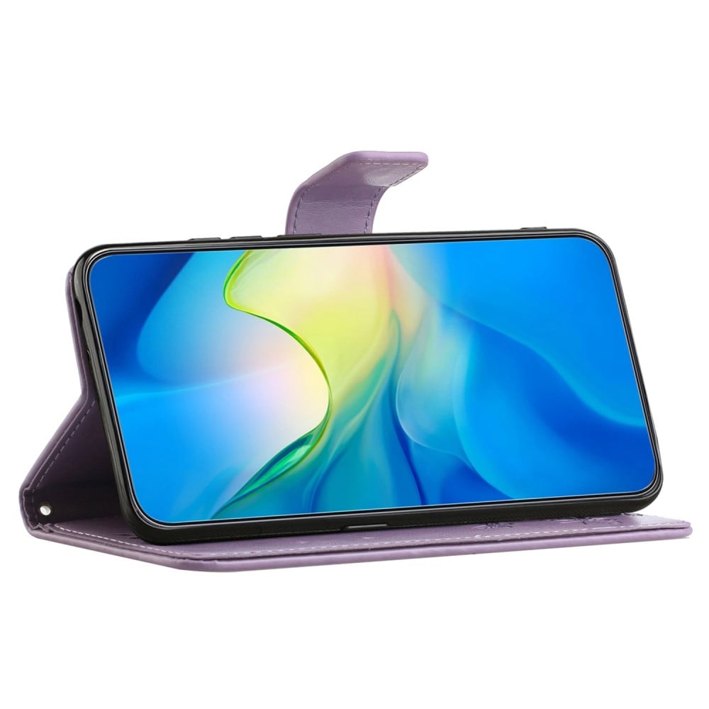 Samsung Galaxy A14 Mobiletui med sommerfugler, Lilla