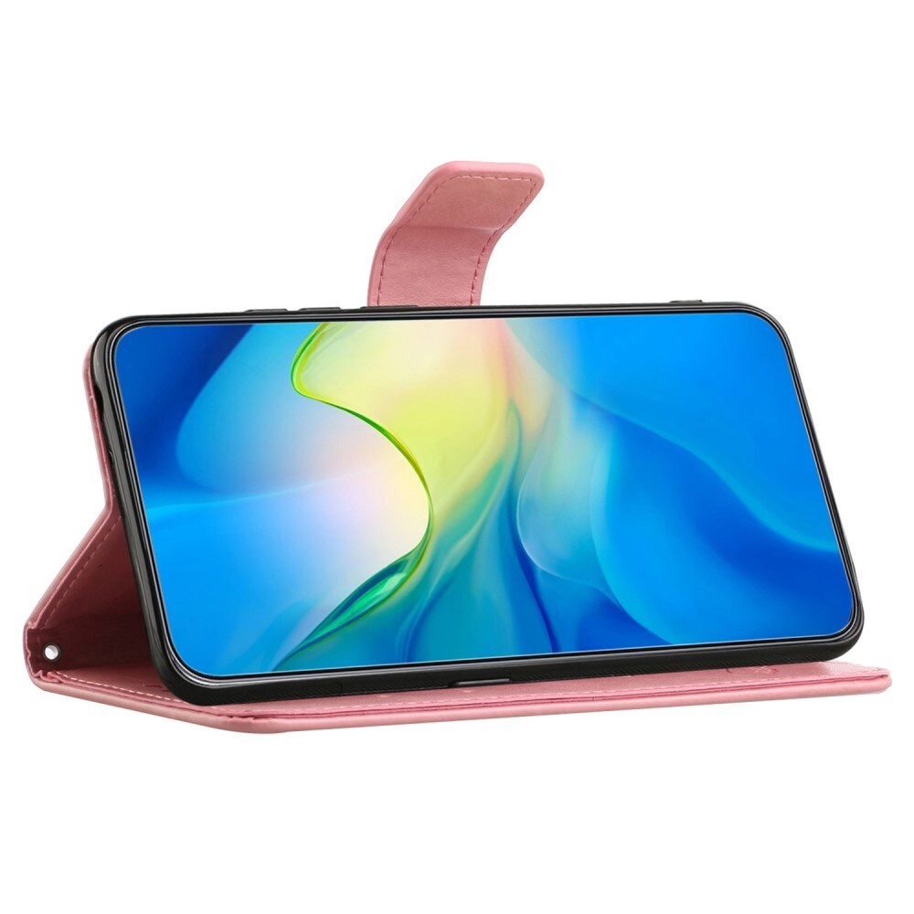 Samsung Galaxy A14 Mobiletui med sommerfugler, Rosa