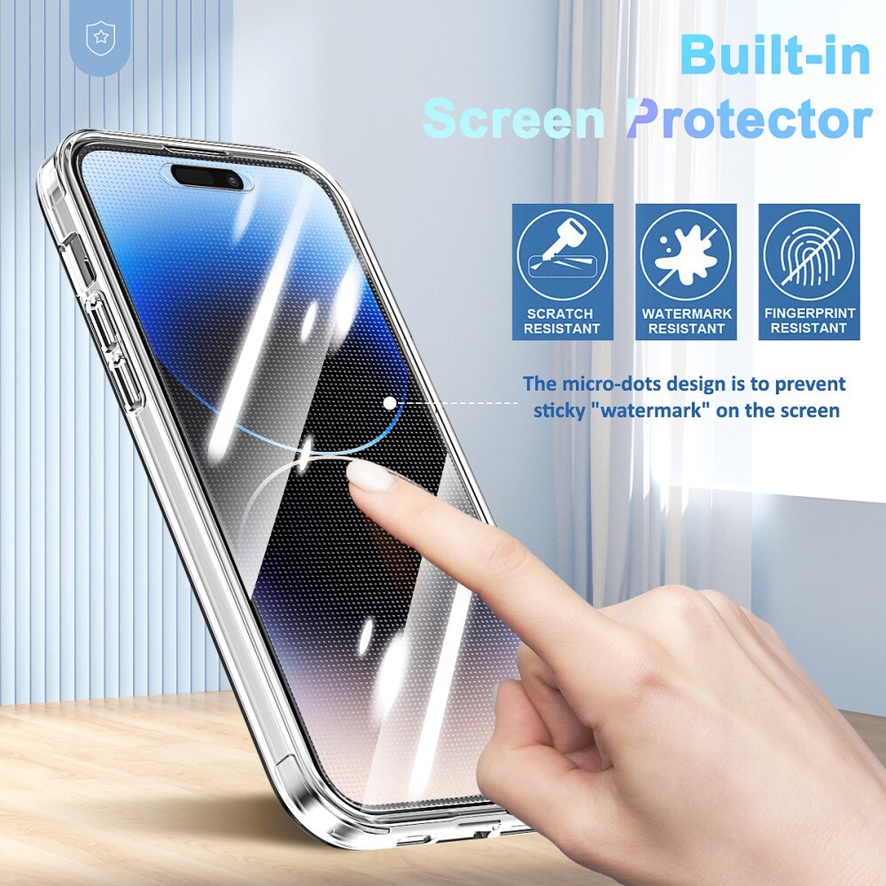 iPhone 14 Pro Max Deksel Full Protection, Gjennomsiktig