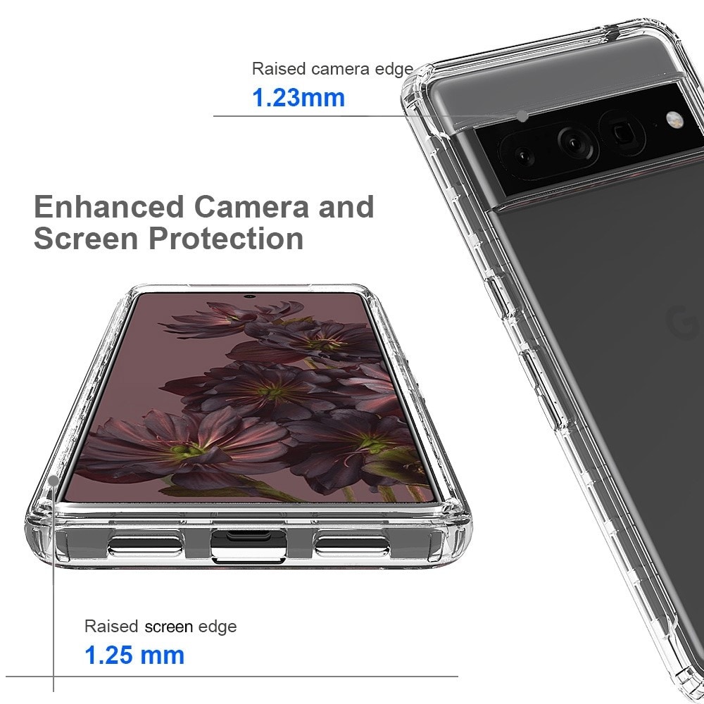 Google Pixel 7 Pro Deksel Full Protection, Gjennomsiktig