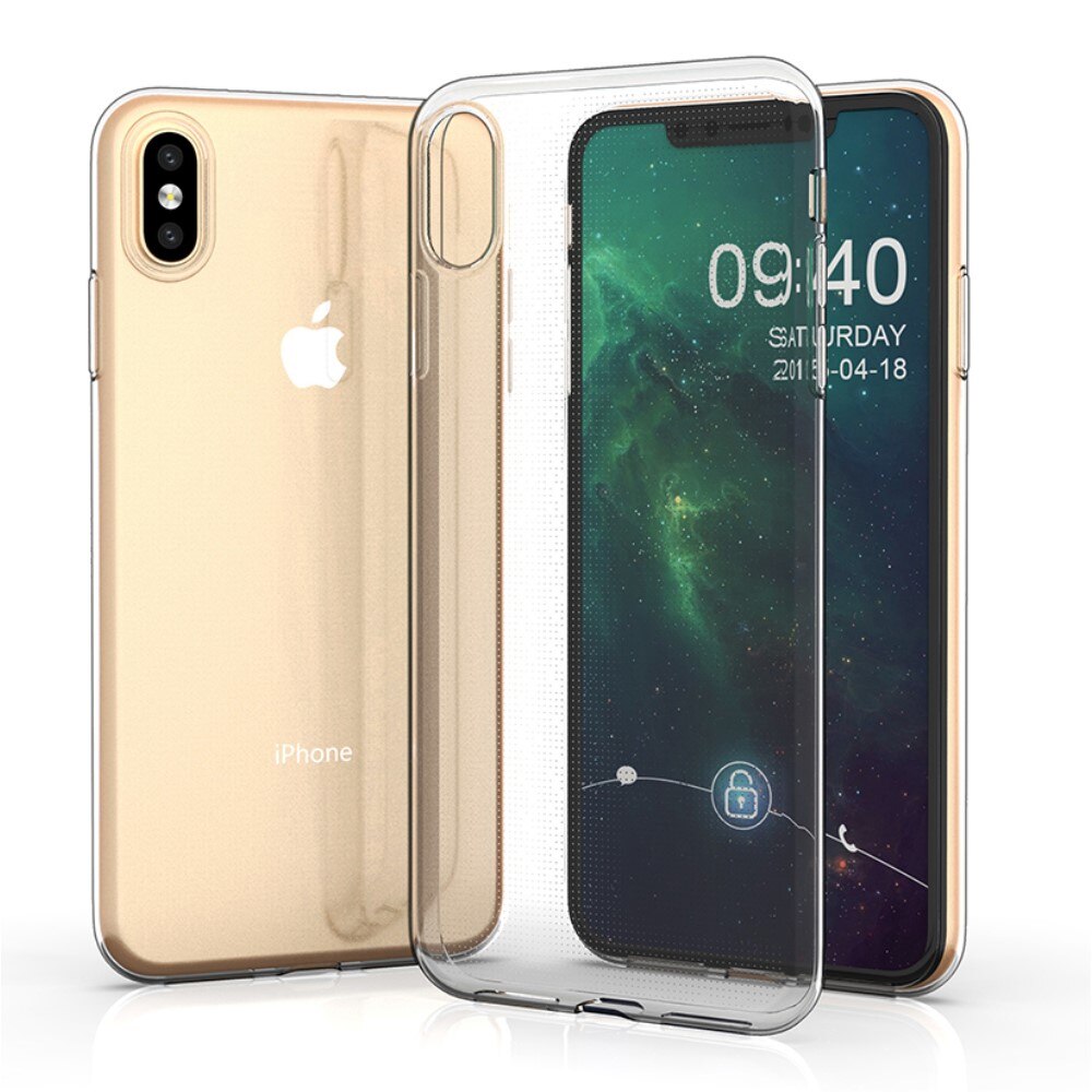 iPhone Xs Max Tynt TPU-deksel, Gjennomsiktig