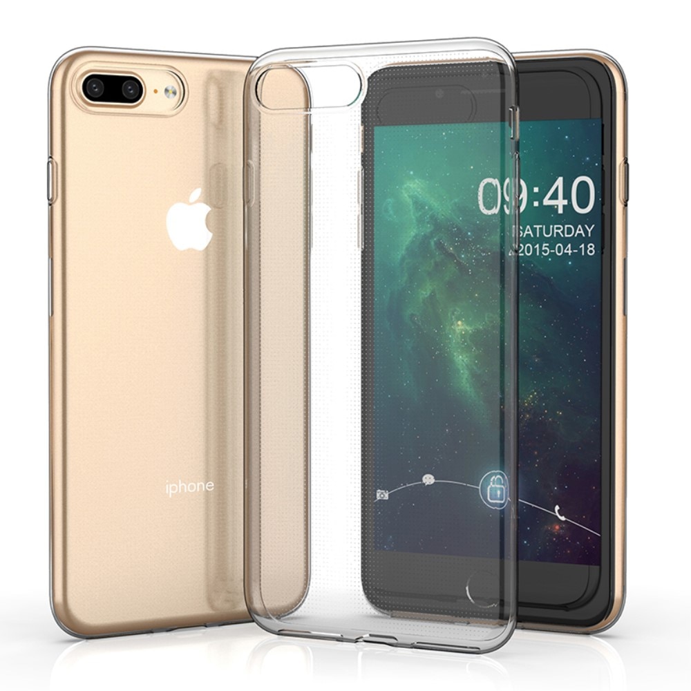 iPhone 7 Plus/iPhone 8 Plus Tynt TPU-deksel, Gjennomsiktig