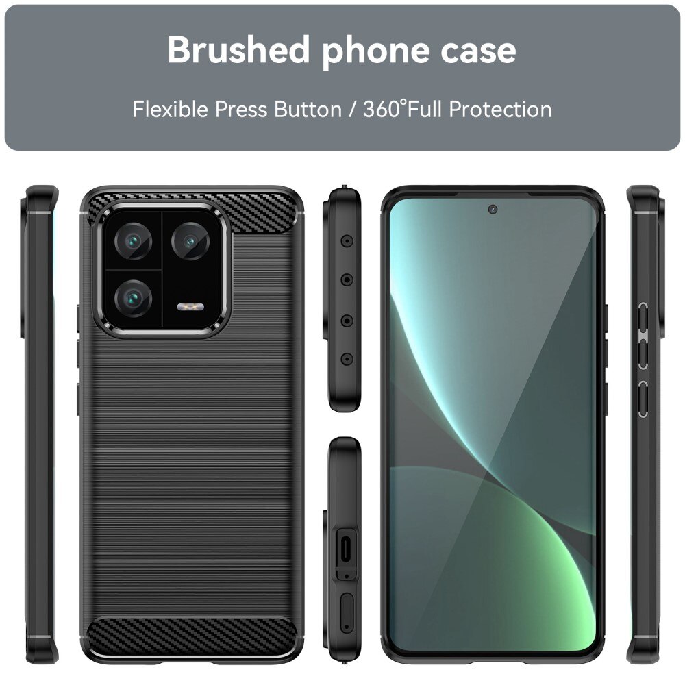 Xiaomi 13 Pro TPU-deksel Brushed, Svart