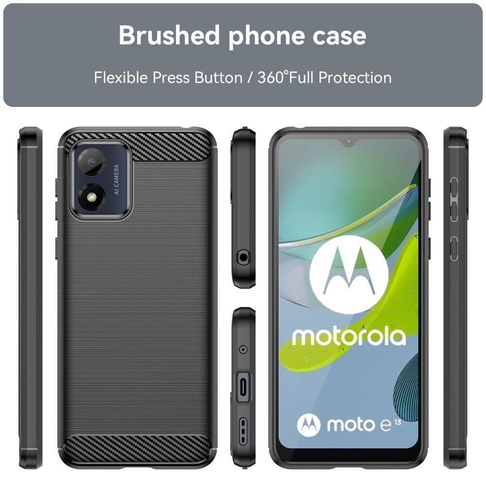 Motorola Moto E13 TPU-deksel Brushed, Svart