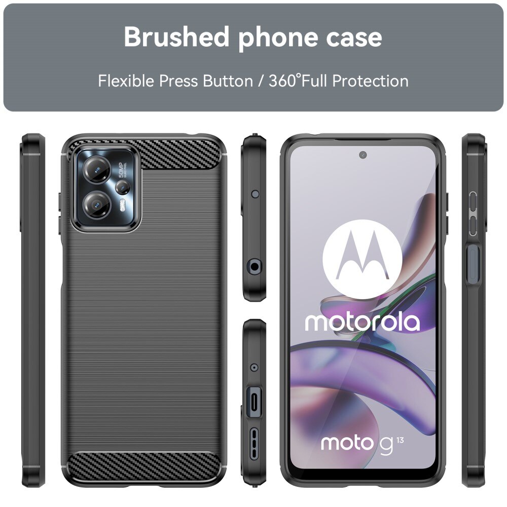 Motorola Moto G23 TPU-deksel Brushed, Svart