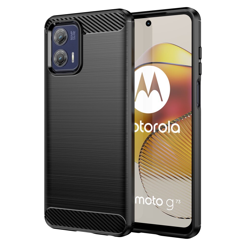 Motorola Moto G73 TPU-deksel Brushed, Svart