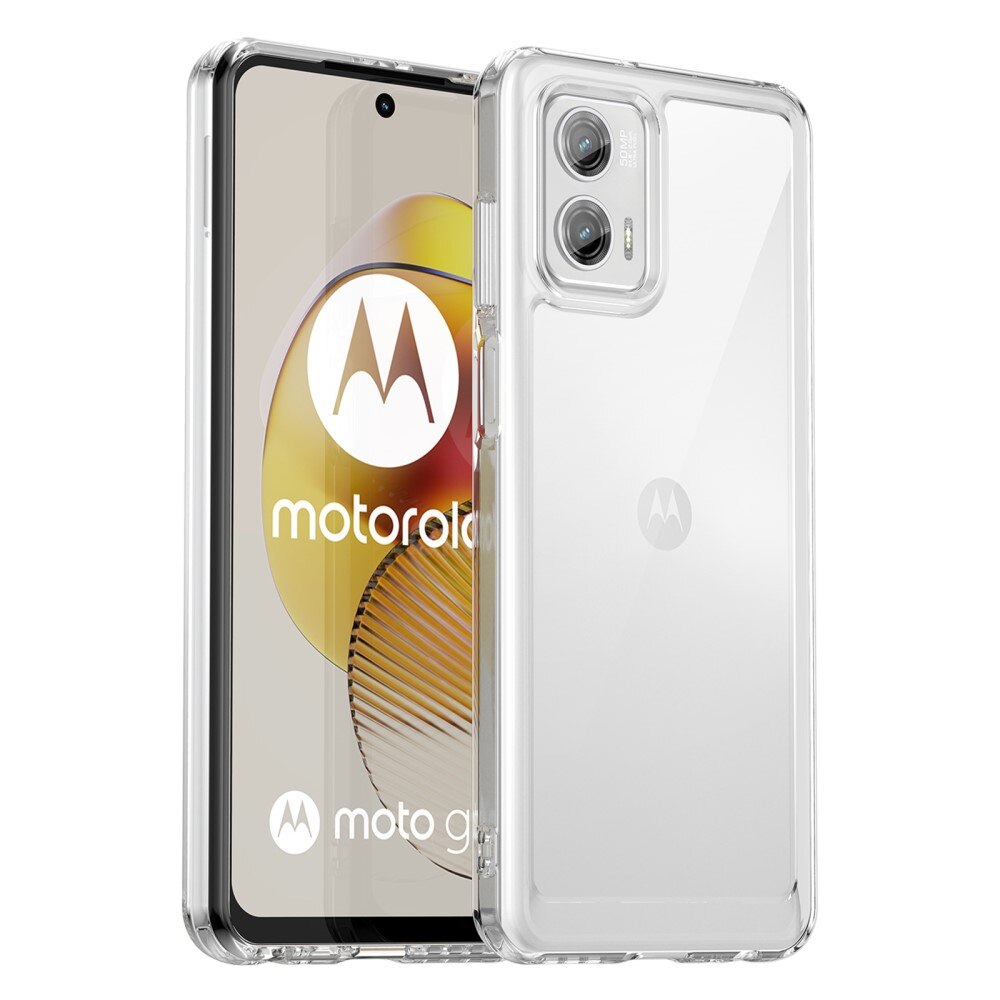 Motorola Moto G73 Crystal Hybrid-deksel, Gjennomsiktig