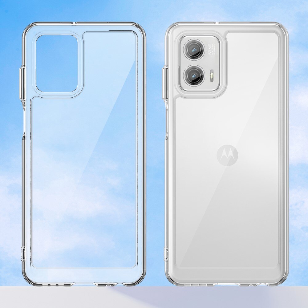 Motorola Moto G73 Crystal Hybrid-deksel, Gjennomsiktig