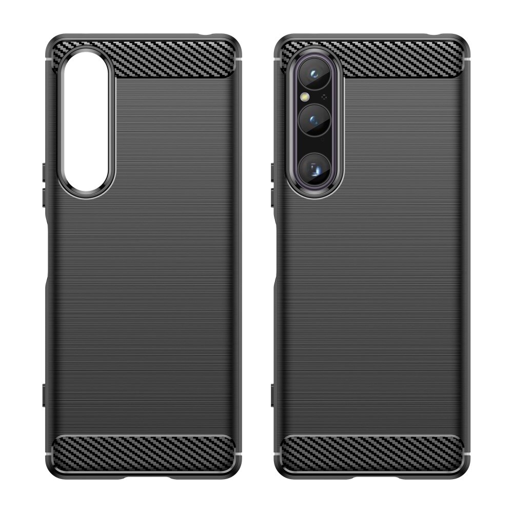 Sony Xperia 1 V TPU-deksel Brushed, Svart