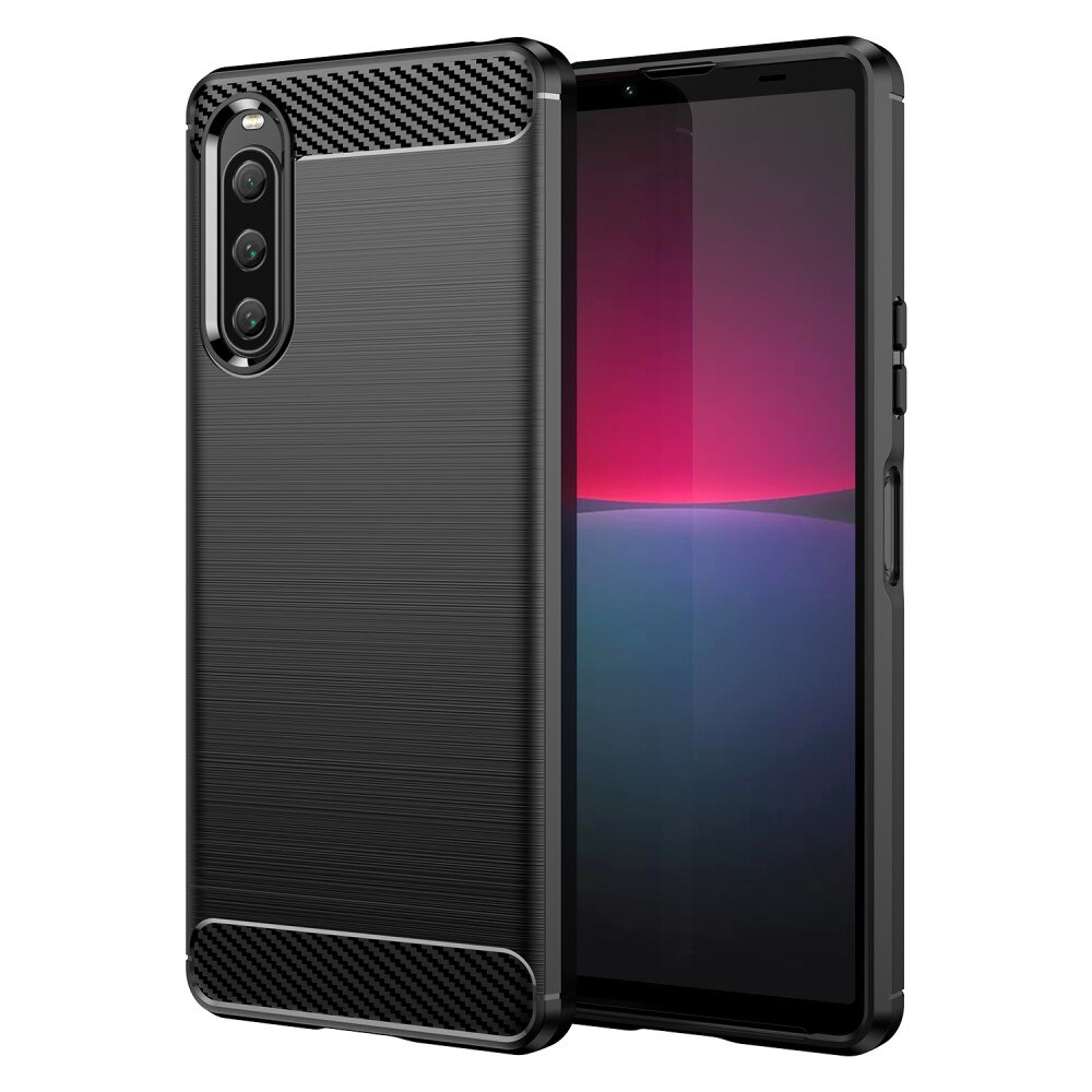 Sony Xperia 10 V TPU-deksel Brushed, Svart