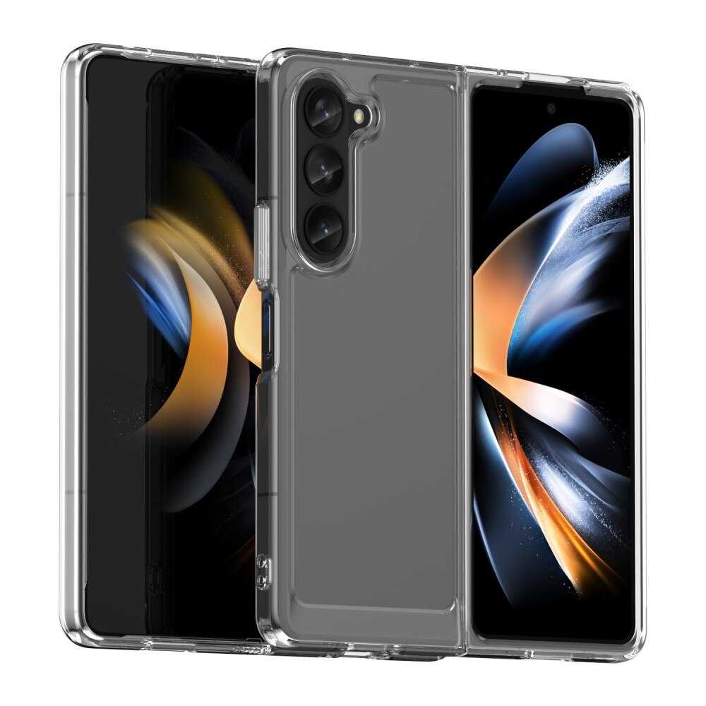 Samsung Galaxy Z Fold 5 Crystal Hybrid-deksel, Gjennomsiktig