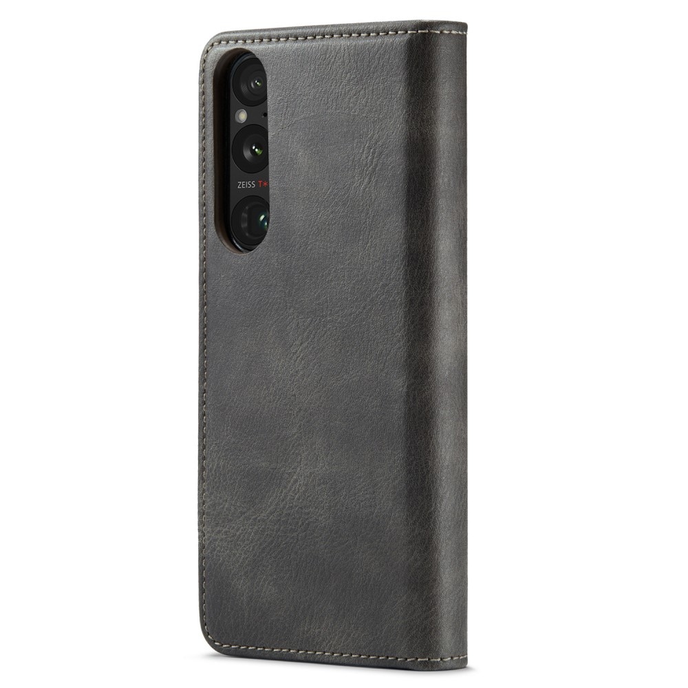 Sony Xperia 1 V Lommeboketui med avtakbart deksel, Brown