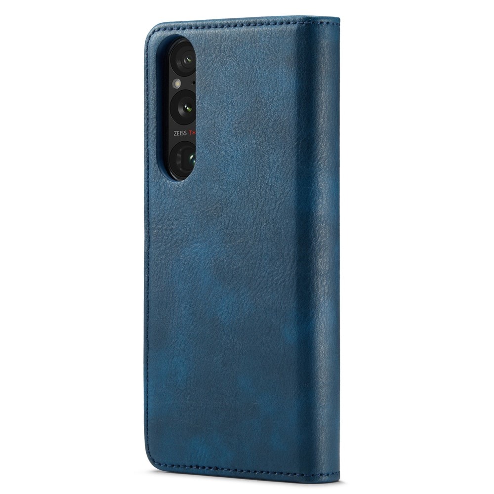 Sony Xperia 1 V Lommeboketui med avtakbart deksel, Blue