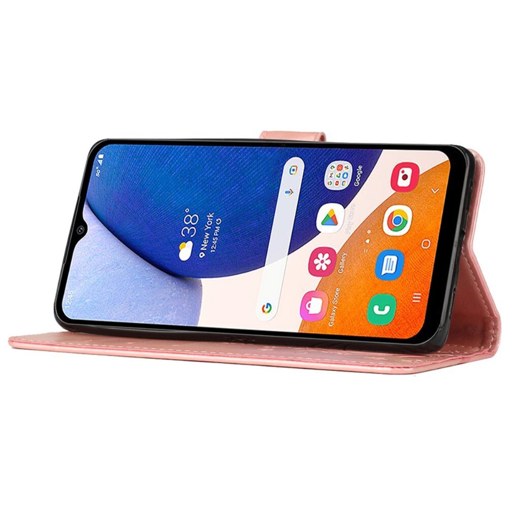 Samsung Galaxy A15 Mobiletui med sommerfugler, Rosa