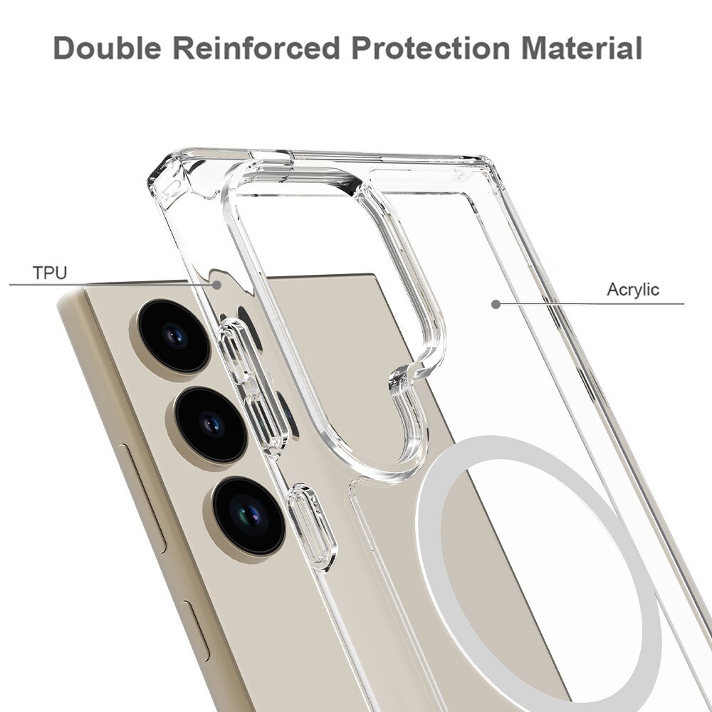 Samsung Galaxy S24 Ultra MagSafe Hybrid-deksel, Gjennomsiktig