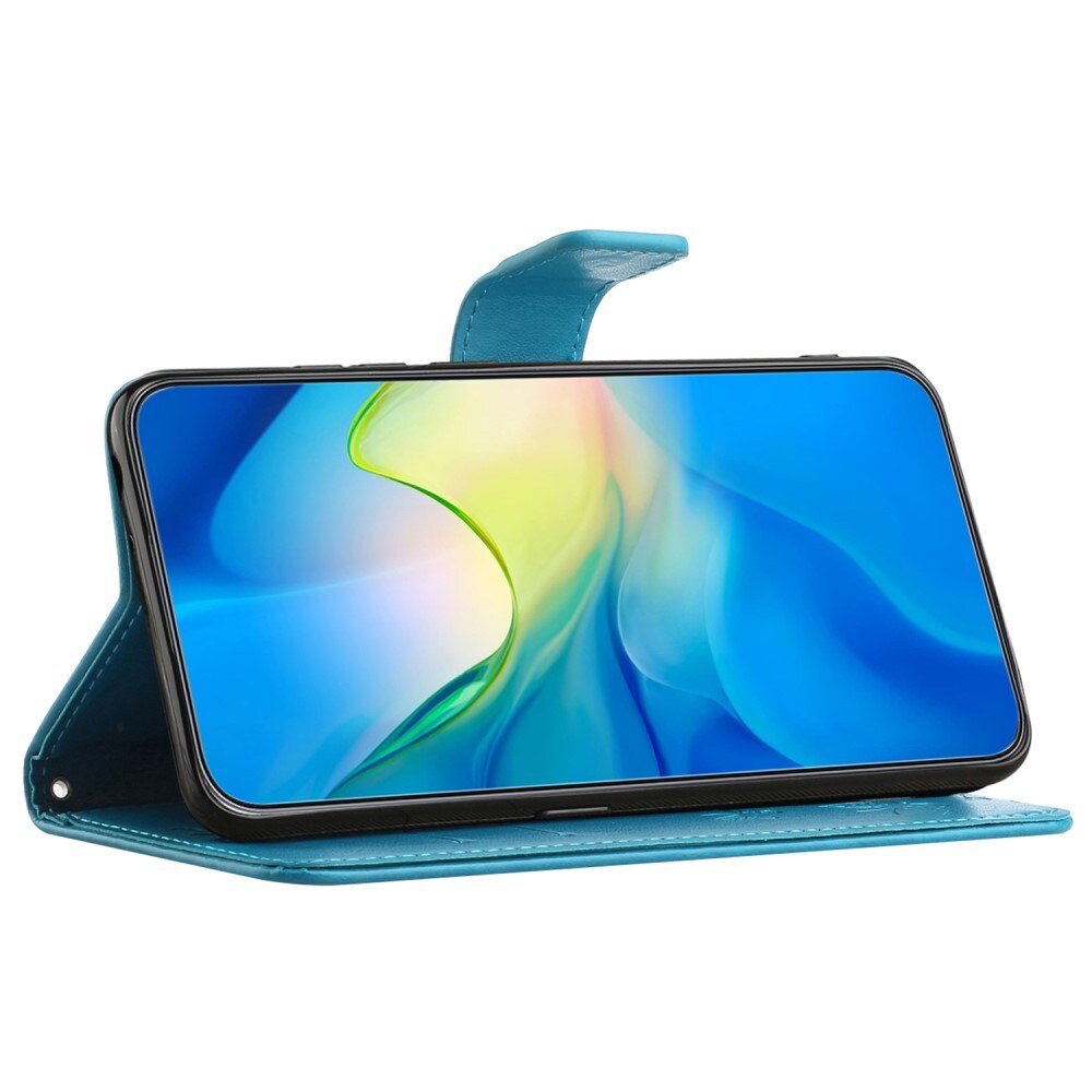 Samsung Galaxy A55 Mobiletui med sommerfugler, Blå