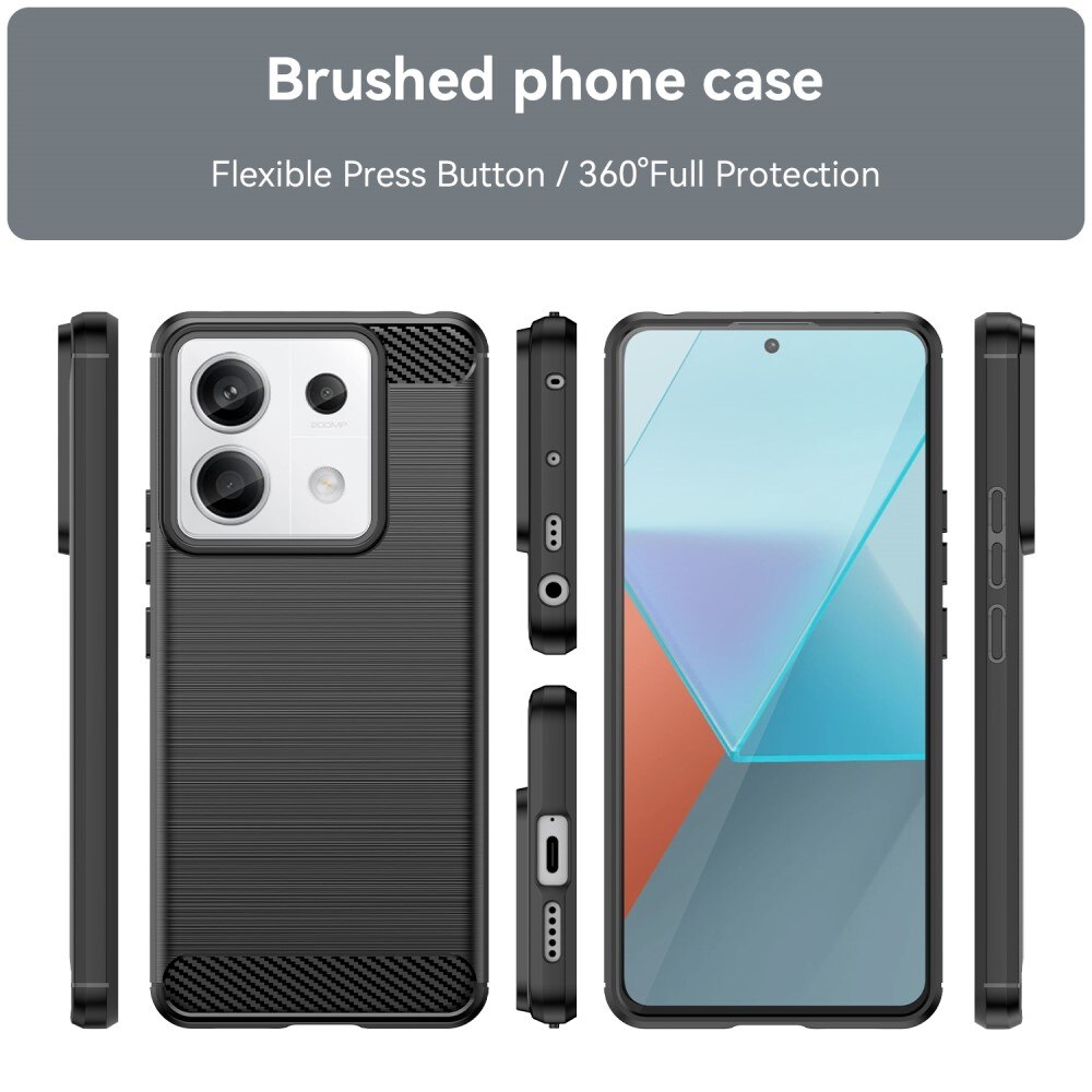 Xiaomi Redmi Note 13 Pro TPU-deksel Brushed, Svart