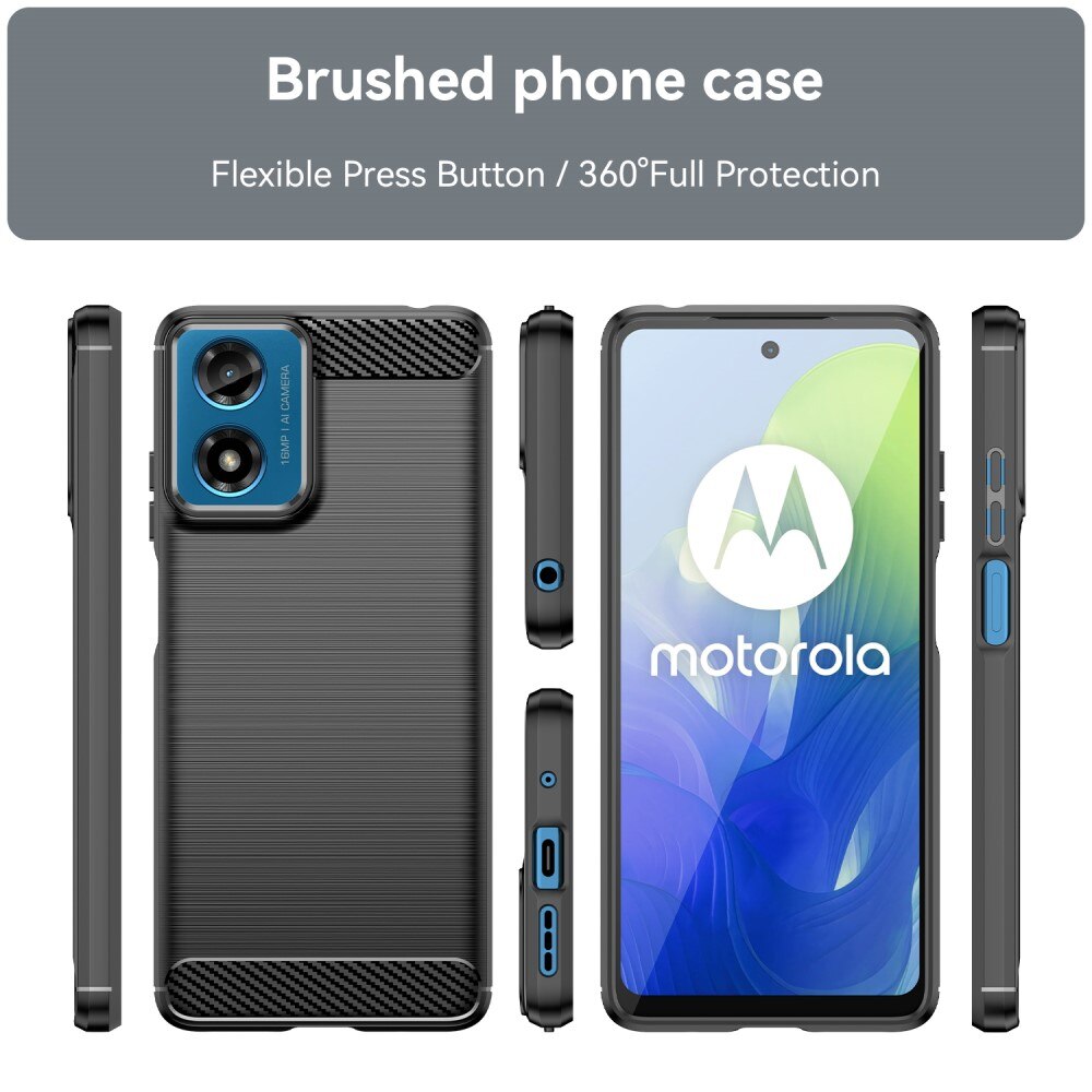 Motorola Moto E14 TPU-deksel Brushed, Svart